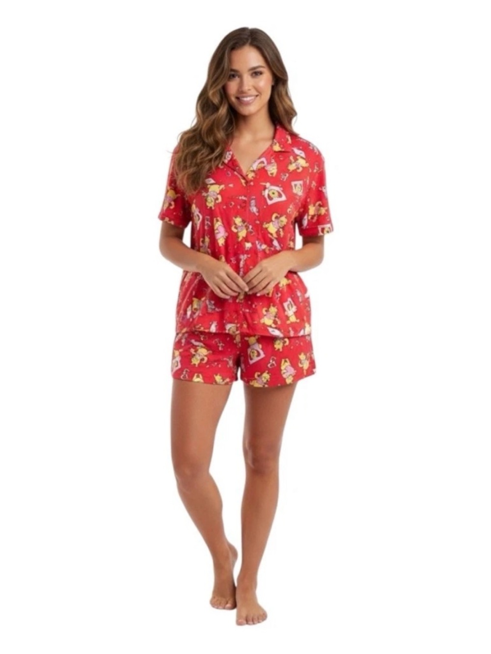 Disney Winnie the Pooh Valentine's Day Pajama Sleepwear Set Women’s Size 2X